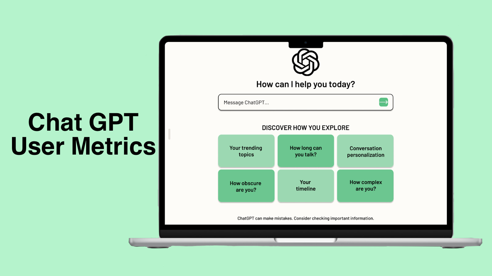 Chat GPT User Metrics Card